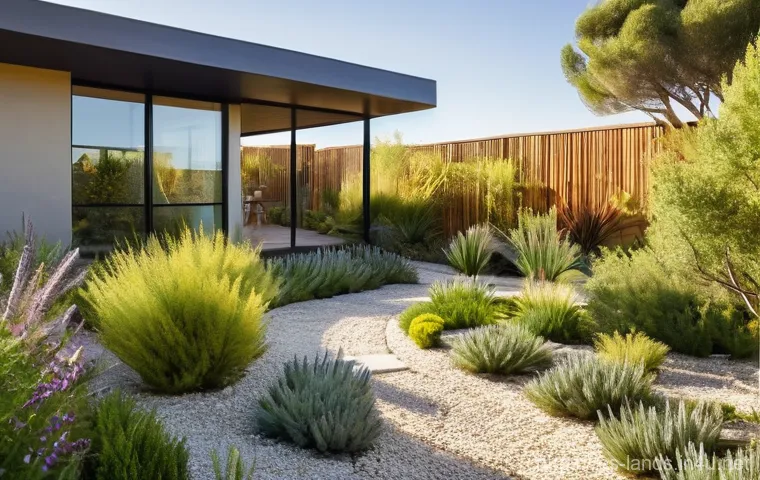 조경 관련 기업에서 인턴십 경험 나누기 - **Prompt:** A vibrant, sustainable Mediterranean garden design, showcasing a harmonious blend of art...