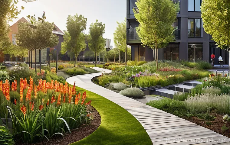 조경 전문 교육 과정 비교 - **Prompt 1: Vibrant Urban Green Space**
"A photorealistic image of a modern, sustainable urban p...