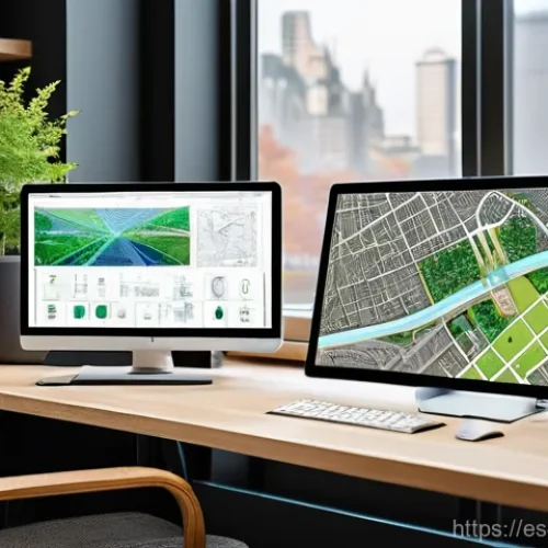 조경 면접 질문과 답변 준비 - **Prompt 1: The Modern Landscape Architect's Digital Studio**
    "A highly detailed, realistic phot...